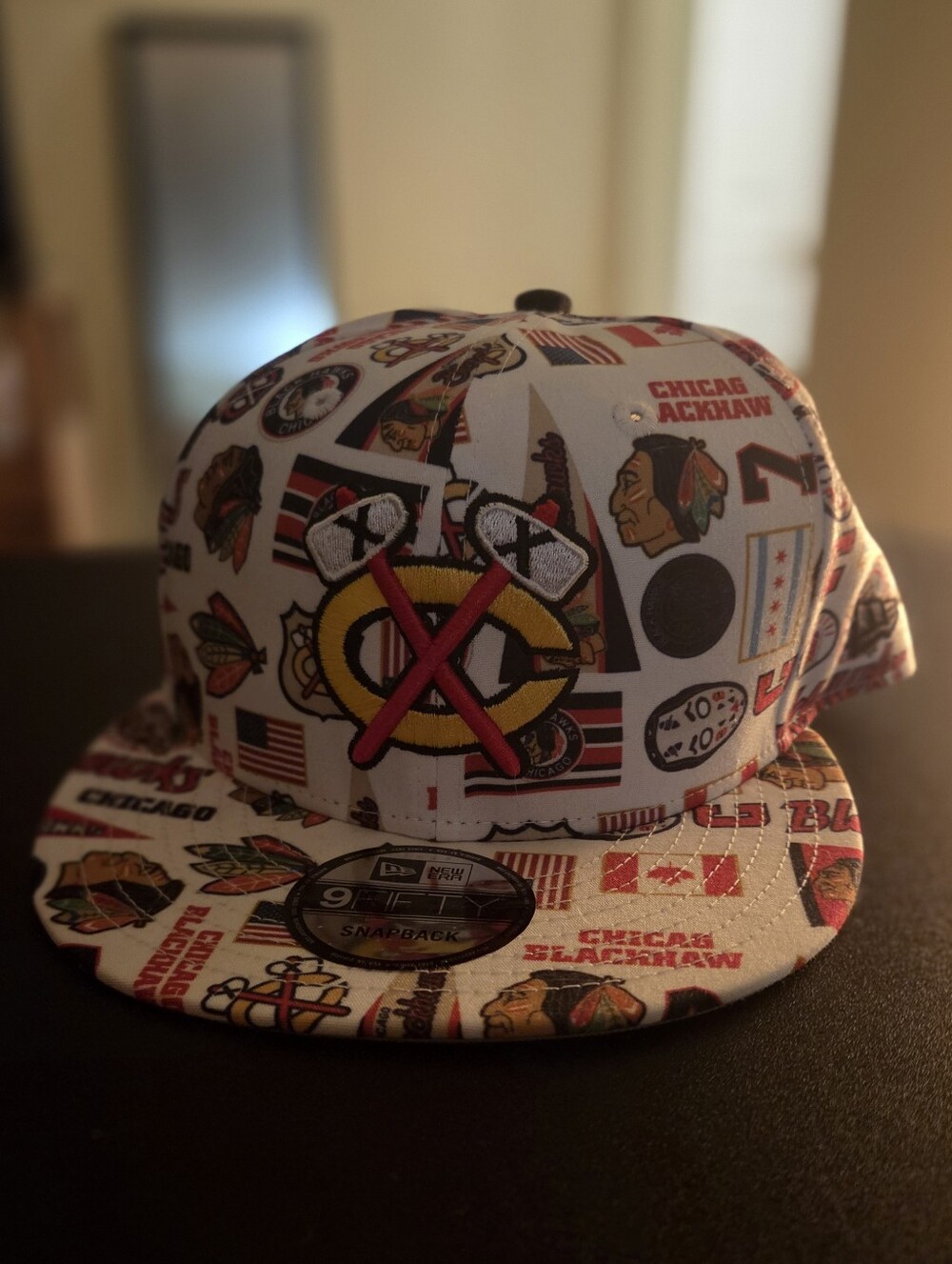 NWT Rare New Era 9FIFTY Chicago Blackhawks Brent Seabrook Collage Snapback Hat
